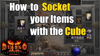 How to Socket your Items with the Cube in Diablo 2 Resurrected  1440p [upl. by Pussej]