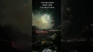 Niagara Falls night view niagarafalls 2024 canadalife canadians usa fireworks youtubeshorts [upl. by Aziram]