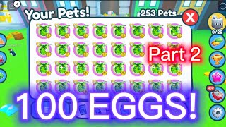 Trading Montage 76 PART 2  100 EGGS HATCH THANKS FOR THE DONATIONS💎  Pet Simulator X  Roblox [upl. by Ahkos]