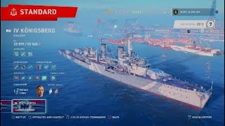 World of Warships  Tier 4 German Cruiser  KONIGSBERG [upl. by Kcir402]