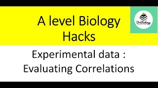 A level biology hacks  Correlations [upl. by Marilla]