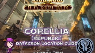 SWTOR  Corellia Republic Datacron Location Guide [upl. by Gimble733]