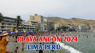 LIMA PERÚ 4K  ASÍ SE VE LA PLAYA ANCÓN EL PRIMER DOMINGO DE FEBRERO DE 2024 [upl. by Sina899]