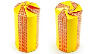 How to Gift Wrap a Cylinder Box [upl. by Delano732]