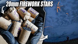 Shooting 11 Crossette Firework Stars to Test Splitting [upl. by Eipper]