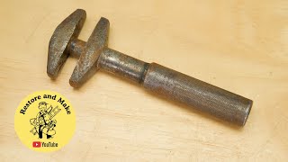 VintageTool Restoration  Rusty Wrench Restoration  Antique Adjustable Spanner Restored [upl. by Maroj892]