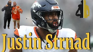 Justin Strnad Talks Sacking Aaron Rodgers Being Back in the Starting Lineup amp Broncos Win Streak [upl. by Labanna]