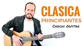 Guitarra Clásica para Principiantes  Empieza con algo fácil y bonito TAB [upl. by Rakel732]