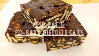 How to Make  Kek Batik  NoBake Biscuits Cake [upl. by Suoivatnom]