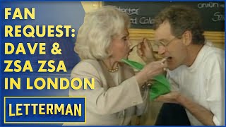 Fan Request Dave amp Zsa Zsa Gabor Try British Food  Letterman [upl. by Pease126]