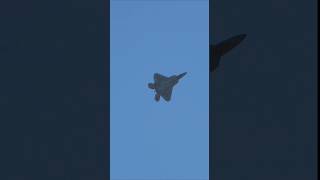 F22 Raptor Does an Upsidedown Down Turn right over us [upl. by Oinafipe663]