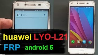 huawei honor 5a LYOL21  frp bypass  android 5 [upl. by Meave]