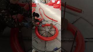 Steel wire hose coiling process Good tools and machinery can increase work efficiency [upl. by Resarf772]