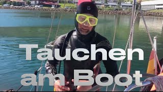 Tauchen am Boot  Schäden begutachten 152 XTripSailing Segeln Island [upl. by Heddie]