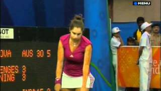 Commonwealth Games 2010 Singles Final An Rodionova vs S Mirza Part 1 [upl. by Loveridge88]