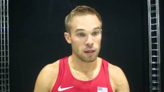 USAs Nick Symmonds After Round 1 800m at 2013 World Championships in Moscow [upl. by Nohtiek340]