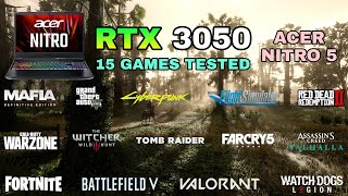 RTX 3050 Laptop  Ryzen 5 5600H  Test in 15 Games in 2021  Acer Nitro 5 [upl. by Crespo192]