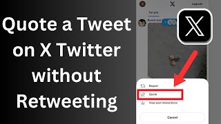 How to Quote a Tweet on X Twitter Without Retweeting [upl. by Acinej]