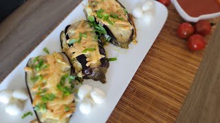 Gefüllte Aubergine  Fächer  Gewürze  Fleisch  Reis  Lecker [upl. by Eclud]