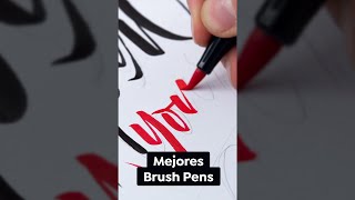 MEJORES Rotuladores BRUSH PEN para Lettering  SHORTS  Iván Caíña  Domestika [upl. by Suicul]