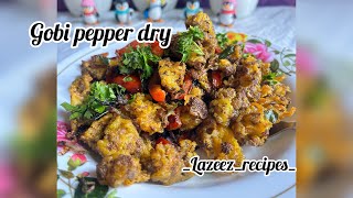 Gobi pepper dry  Appetiser  Kannada recipe [upl. by Merridie]