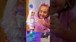 The Most Colorful Doll Makeover Challenge 🌈✨ Transform Your Doll with a Burst of Color 123Go [upl. by Olmstead]