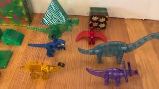 The BEST MAGNA TILES Dino World XL 50 Piece Set Review [upl. by Mcgannon485]