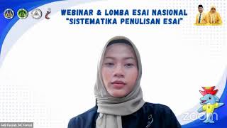 Webinar Nasional Sistematika Penulisan Esai HIMA PGSD UPP III [upl. by Frederik231]