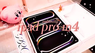 ✨New m4 iPad Pro 13 Silver  aesthetic unboxing Apple Pencil pro Magic Keyboard 📦💖🧚🏻‍♀️ [upl. by Onidranreb]