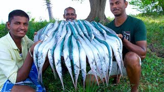 KING of GARFISH Recipe  Grandpa Cooking Garfish Recipe  Seafood Recipes  Fish Curry Village Food [upl. by Eylk229]