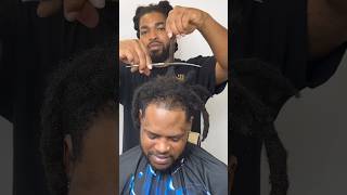 Cutting Dreadlock Wicks Off ‼️🫣💈wicks dreadlocks [upl. by Ardnassak]