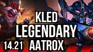 KLED vs AATROX TOP  1107 8 solo kills Legendary  KR Diamond  1421 [upl. by Nelrsa]