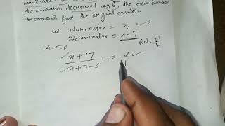 The denominator of a rational number is greater than its numerator by 7 [upl. by Jilleen364]