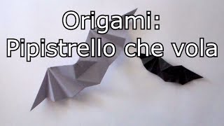 Origami Pipistrello che vola Halloween facile [upl. by Xyla728]