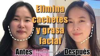 ¡Adiós papada Masaje facial para adelgazar tu cara y eliminar cachetes rápidamente Belleza COREANA [upl. by Concordia]