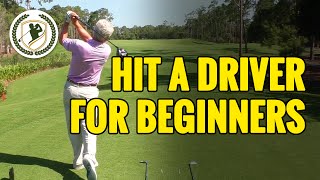 HOW TO HIT A GOLF BALL WITH DRIVER FOR BEGINNERS [upl. by Spaulding]