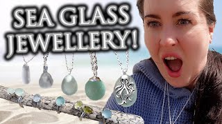 I made SO MUCH sea glass jewellery SUPER FAST MermaidCore DIY tutorial No drilling [upl. by Poler]