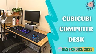 CubiCubi Computer Desk with Storage Shelves Review amp User Manual  Best Computer Desk For Home Work [upl. by Michael]