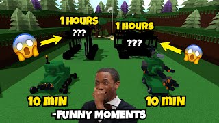 1MİN Tank VS 1HOUR Tank challenge  Funny moments  Roblox [upl. by Nnairrek]