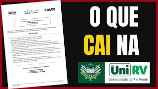 O que cai no vestibular de medicina da UniRV [upl. by Fania]