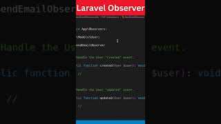 Laravel Observer Explained in 1 Minute  Laravel 11 Observer Tutorial [upl. by Serolod]