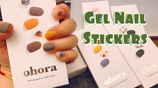 Ohora Nails Application  Matte Gel Stickers [upl. by Attaymik]