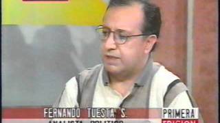 TUESTA 1998 América TV Posibilidad de fraude y la reelección de Fujimori [upl. by Ahsied]