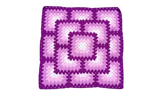 Como tejer el Cuadrado o muestra de colores N° 66 a crochet para colchas y cojines paso a paso [upl. by Akcire562]