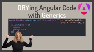 Build Generalized DRY Angular Code with Generics [upl. by Hillman]