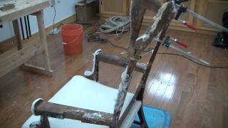 How To Reupholster a Wing Chair pt 11 [upl. by Otecina234]