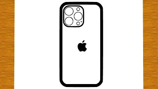 HOE TE TEKENEN EEN IPHONE 14  Gemakkelijke tekeningen [upl. by Fridlund295]