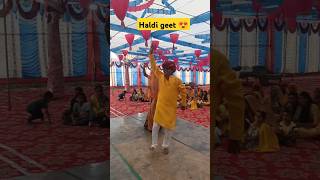 Haldi par jor dar dance😂🫶 dance youtubeshorts song funny trending rajasthani haldishortsdj [upl. by Yrtnahc]