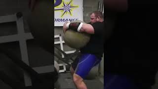 Young Brian lifting 558lb atlas stone  Brian Shaw [upl. by Suiram]