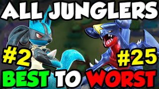 BEST POKEMON UNITE JUNGLERS RANKED Season 2 Master Rank Jungle Pokemon Tier List [upl. by Saimon]